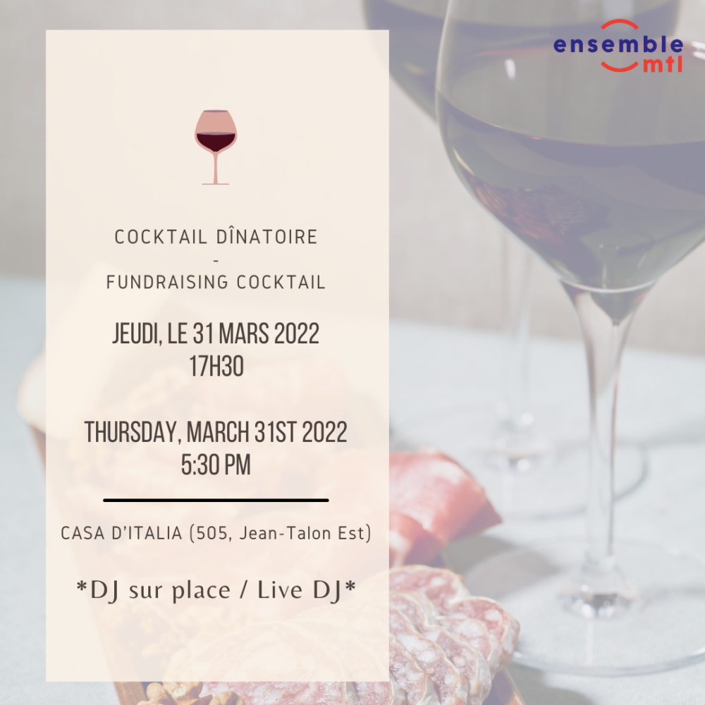 Ensemble Montréal invites you to a fundraising cocktail